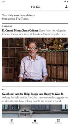 The New York Times android App screenshot 0